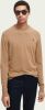 Scotch & Soda Pullover classic crew neck camel melange(165322 0760 ) online kopen