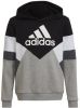 Adidas Performance sporthoodie zwart/grijs melange/wit online kopen