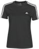 Adidas loungewear essentials slim fit 3 stripes shirt zwart dames online kopen