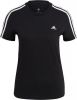 Adidas loungewear essentials slim fit 3 stripes shirt zwart dames online kopen