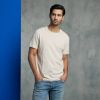 Cast Iron Witte T shirt Short Sleeve R neck Organic Cotton Slub Essential online kopen