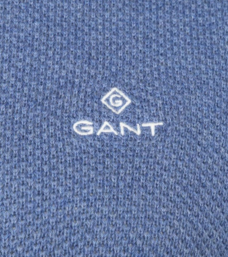 Gant Cotton Pique Zip Cardigan , Blauw, Heren online kopen