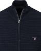 Gant vest met logo donkerblauw effen katoen opstaande kraag online kopen