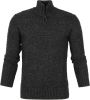 Superdry gemêleerde grofgebreide trui JACOB HENLEY 5zz charcoal black twist online kopen