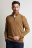Vanguard Beige Trui Half Zip Collar Cotton Grindle online kopen