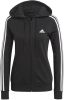 Adidas Essentials French Terry 3 Stripes Full Zip hooded sweatshirt , Zwart, Dames online kopen