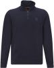 Hugo Boss sweater donkerblauw effen katoen opstaande kraag online kopen
