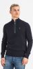 Butcher of Blue Clifden Halfzip pullover blauw 890 , Blauw, Heren online kopen