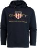 Gant hoodie donkerblauw 2047056 433 , Blauw, Heren online kopen