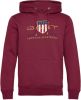 Gant trui bordeaux geprint katoen ronde hals online kopen