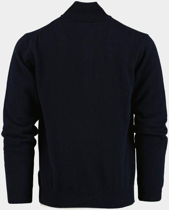 Gant Fijngebreide pullover van lamswol met halve rits online kopen