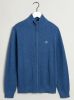 Gant Cotton Pique Zip Cardigan , Blauw, Heren online kopen