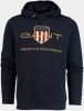 Gant hoodie donkerblauw 2047056 433 , Blauw, Heren online kopen