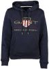 Gant hoodie donkerblauw 2047056 433 , Blauw, Heren online kopen