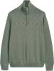 Gant Flamme Sweater met Rits Kalamata Green Heren online kopen