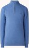 Gant Cotton Pique Zip Cardigan , Blauw, Heren online kopen