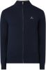 Gant Cotton Pique Zip Cardigan , Blauw, Heren online kopen