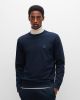 Hugo Boss sweater bordeaux effen katoen ronde hals online kopen