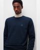 Hugo Boss sweater bordeaux effen katoen ronde hals online kopen