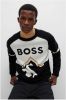 Hugo Boss Schoenen zonder shirt met details en contrasterend logo voor mannen baas 50477391 zwart , Zwart, Heren online kopen