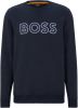 Hugo Boss sweater donkerblauw ronde hals met opdruk online kopen