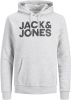 JACK & JONES ESSENTIALS hoodie JJECORP met logo light grey melange online kopen