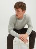 JACK & JONES ESSENTIALS sweater JJEBASIC lichtgrijs melange online kopen
