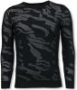 Sweater Justing 3D Camouflage Patroon Trui Neon Pullover - online kopen