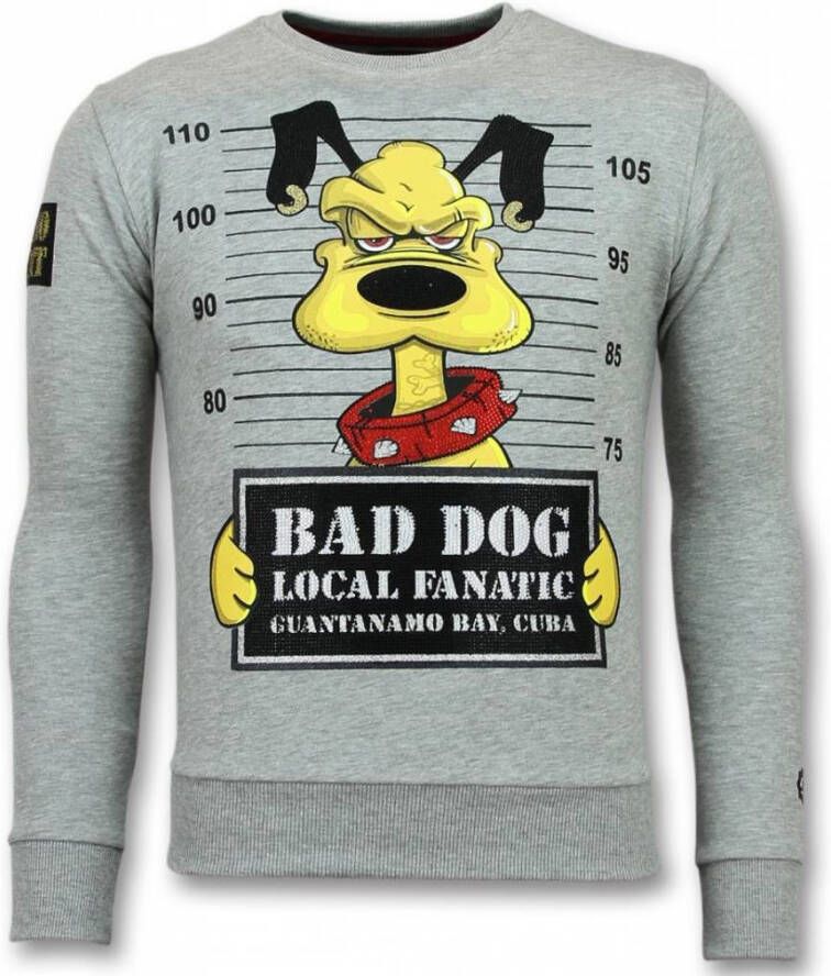 Sweater Local Fanatic Bad Dog Trui Cartoon Sweater - online kopen