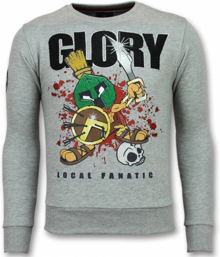 Local Fanatic Glory Trui Marvin Spartacus Heren Sweater , Grijs, Heren online kopen