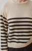 Modstr&#xF6, m Archie grofgebreide trui van biologisch katoen met streepprint online kopen