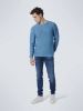 No Excess Pullover crewneck garment dyed + st blue online kopen