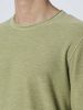 No Excess Pullover crewneck garment dyed + st light green online kopen