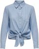 Only Olecey LS Stripe Knot DNM Shirt Cloud Dancer/MEDIUM Blue | Freewear Blauw , Blauw, Dames online kopen