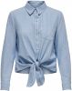 Only Olecey LS Stripe Knot DNM Shirt Cloud Dancer/MEDIUM Blue | Freewear Blauw , Blauw, Dames online kopen