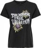 ONLY T shirt ONLLUCY met printopdruk zwart/wit/geel/roze online kopen