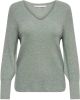 Only Trui met V hals ONLATIA L/S V NECKCUFF PULLOVER met ballonmouwen online kopen