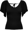 Only Onlleelo S/s terug pullover knt Noos 15203888 , Zwart, Dames online kopen