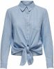 Only Olecey LS Stripe Knot DNM Shirt Cloud Dancer/MEDIUM Blue | Freewear Blauw , Blauw, Dames online kopen