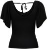 Only Onlleelo S/s terug pullover knt Noos 15203888 , Zwart, Dames online kopen
