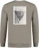 Purewhite Sweater crewneck with artwork patch on back taupe(22030317 000053 ) online kopen