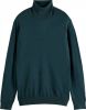 Scotch & Soda Ecovero viscose mix Turtleneck pu space green me , Groen, Heren online kopen