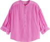 Scotch & Soda Elbow sleeve easy popover orchid pink online kopen