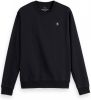 Scotch and Soda Truien Essentials Organic cotton felpa crewneck sweatshirt Blauw online kopen