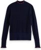 Scotch & Soda Longsleeve met col en ingebreid patroon online kopen