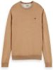 Scotch & Soda Pullover classic crew neck camel melange(165322 0760 ) online kopen