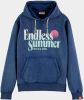 Scotch & Soda Sweater garment dye logo hoodie 169895/1149 online kopen