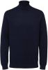 SELECTED HOMME fijngebreide coltrui SLHBERG navy blazer melange online kopen