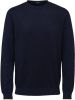 Selected Homme Donkerblauwe Trui Slhberg Crew Neck B online kopen