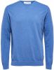 Selected Homme Donkerblauwe Trui Slhberg Crew Neck B online kopen